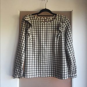 Loft plaid blouse
